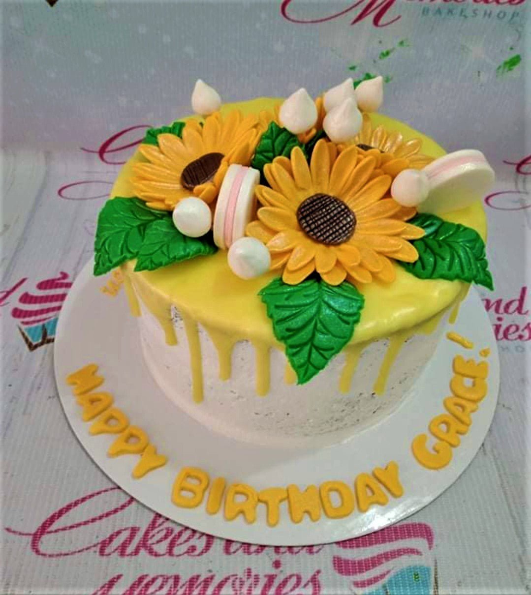 Shot on iPhone | Beautiful yellow flowers birthday cake for anniversary -  YouTube