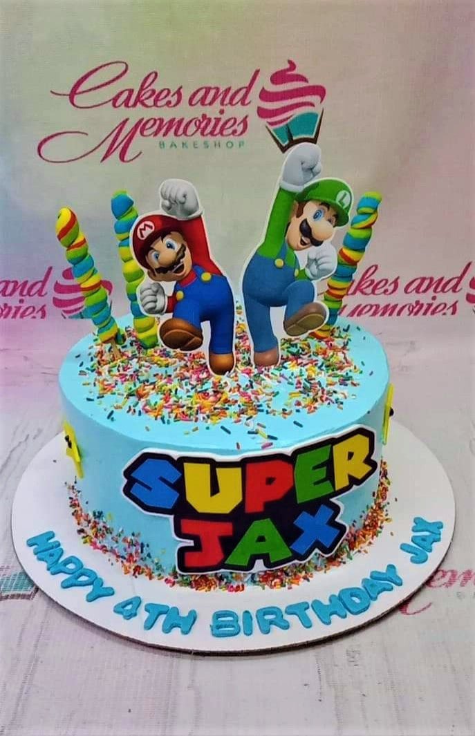 Mario Cake - Decorated Cake by Jennassignaturebakes - CakesDecor