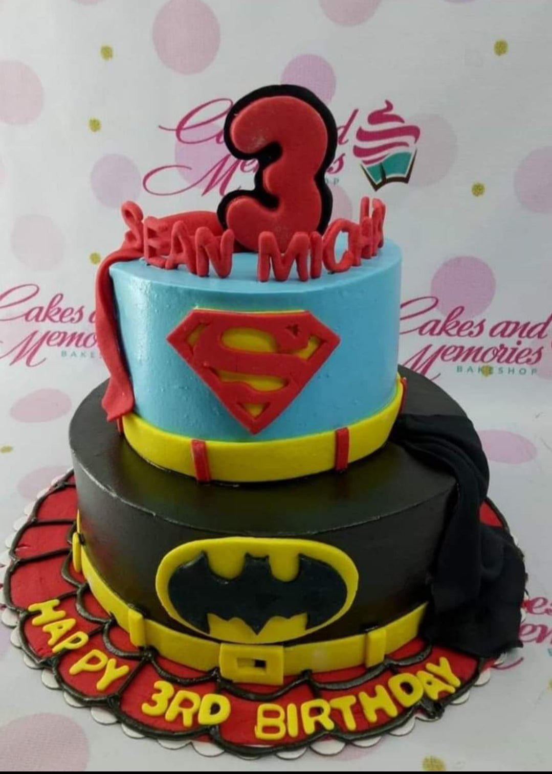 Masters Cakes - 2 tier Batman/Superman cake. Happy 5th Birthday Melchizedek  from Masters Cakes. | Facebook