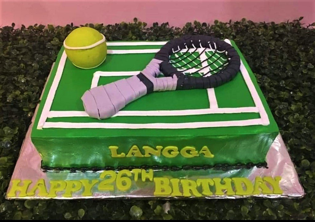 A Tennis Court themed cake. www.thecraftykitchen.co.uk #tenniscake | Tennis  cake, Tennis birthday party, Tennis birthday