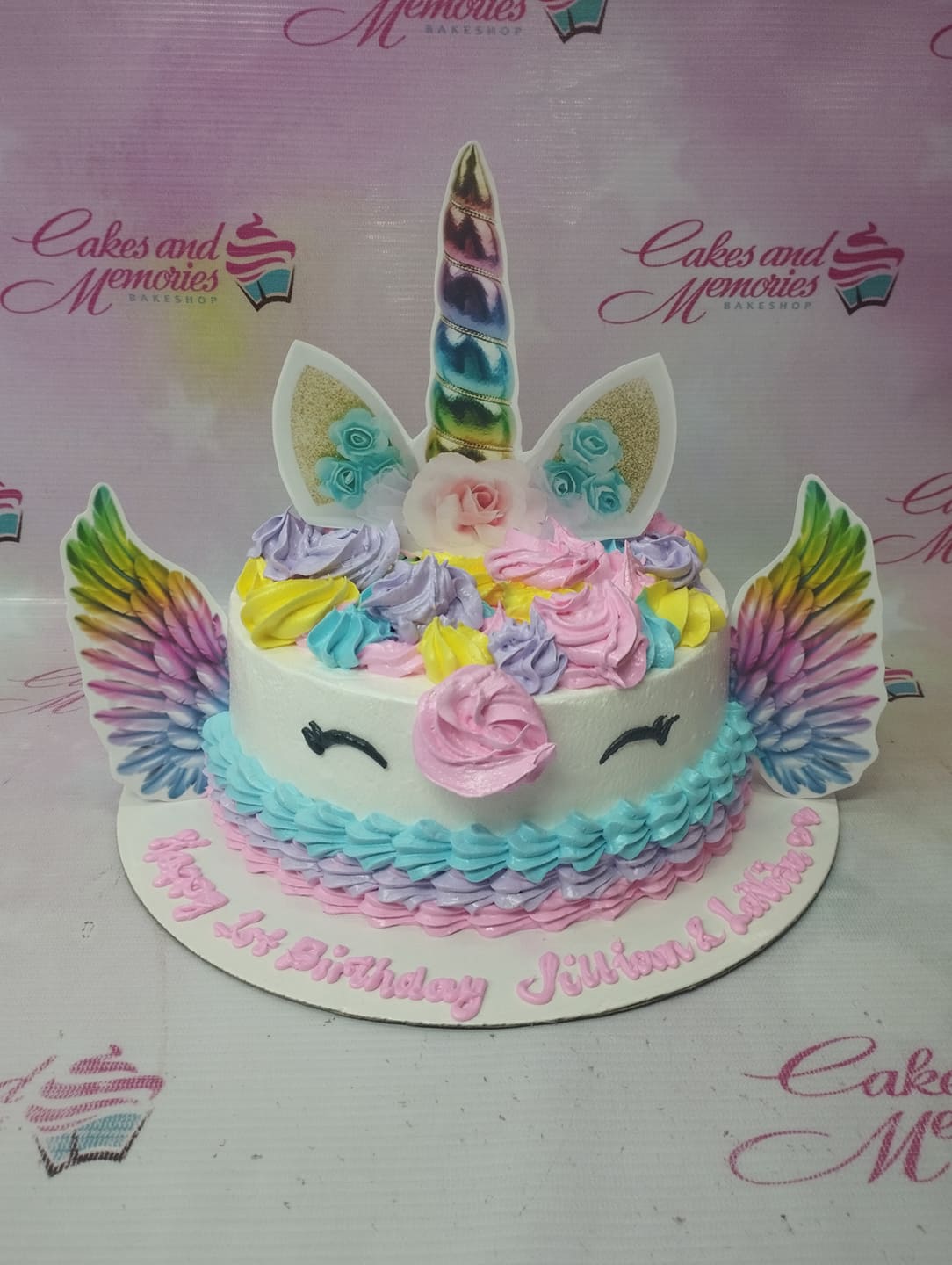 Unicorn Themed Fondant Covered Cake - Etsy