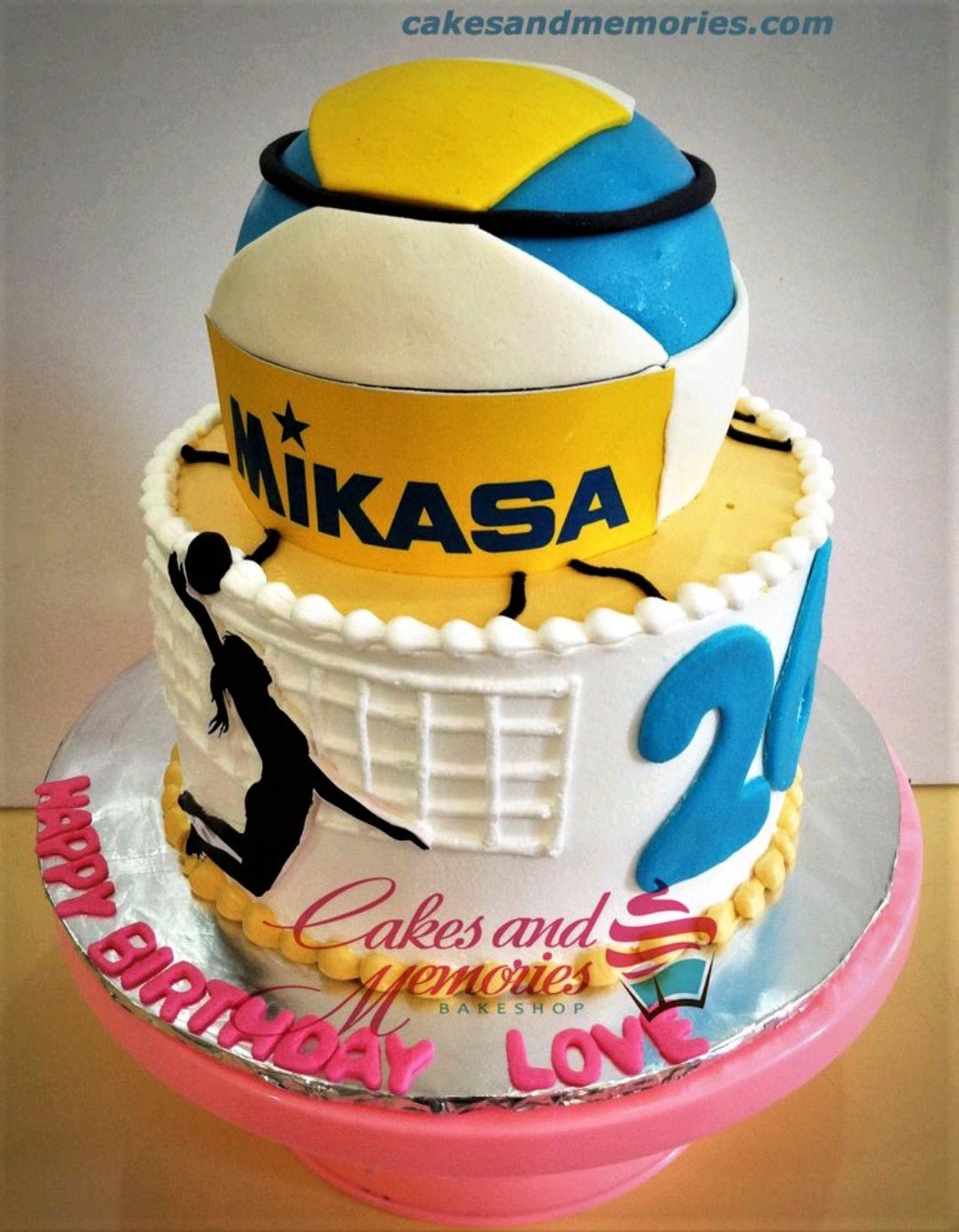 Volleyball Shaped Cake - Classy Girl Cupcakes
