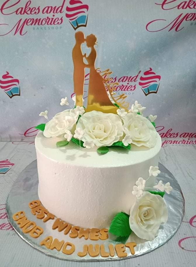 54 Pretty One-Tier Wedding Cakes To Get Inspired - Weddingomania