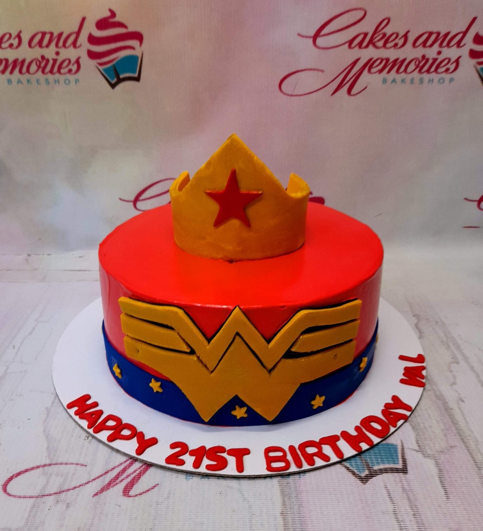 Wonder Woman Cake - 1103 – Cakes and Memories Bakeshop